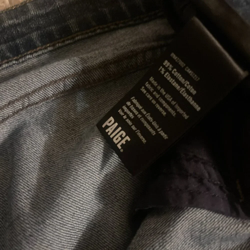 PAIGE Federal Dark Wash Straight Jeans 36